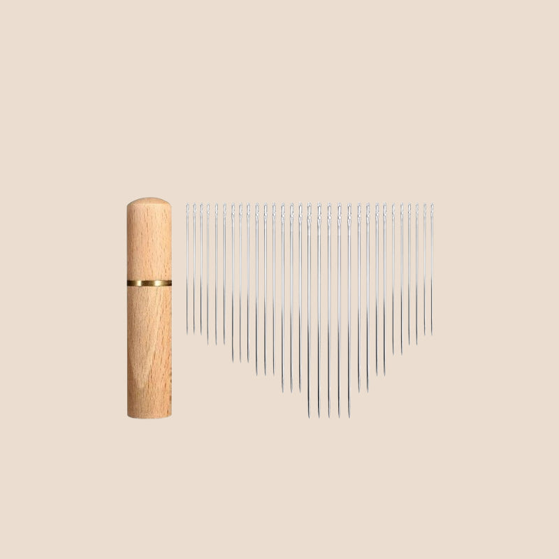 Sewing needle set without threading