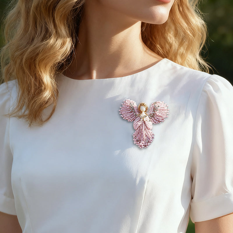 🔥LAST DAY 50% OFF💖Handmade Pearl Angel Brooch