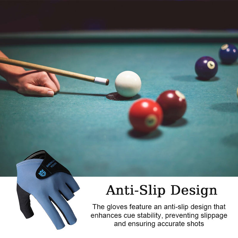 π± Breathable Anti-Slip Half-Finger Billiard Gloves