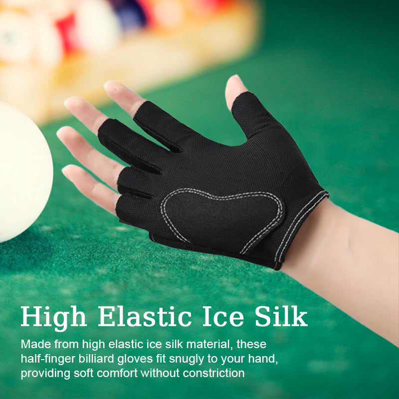π± Breathable Anti-Slip Half-Finger Billiard Gloves