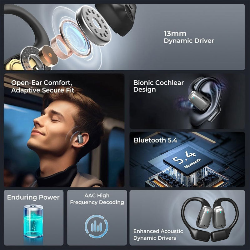 Ultra-long Battery Life Ear-hook Wireless Headphones