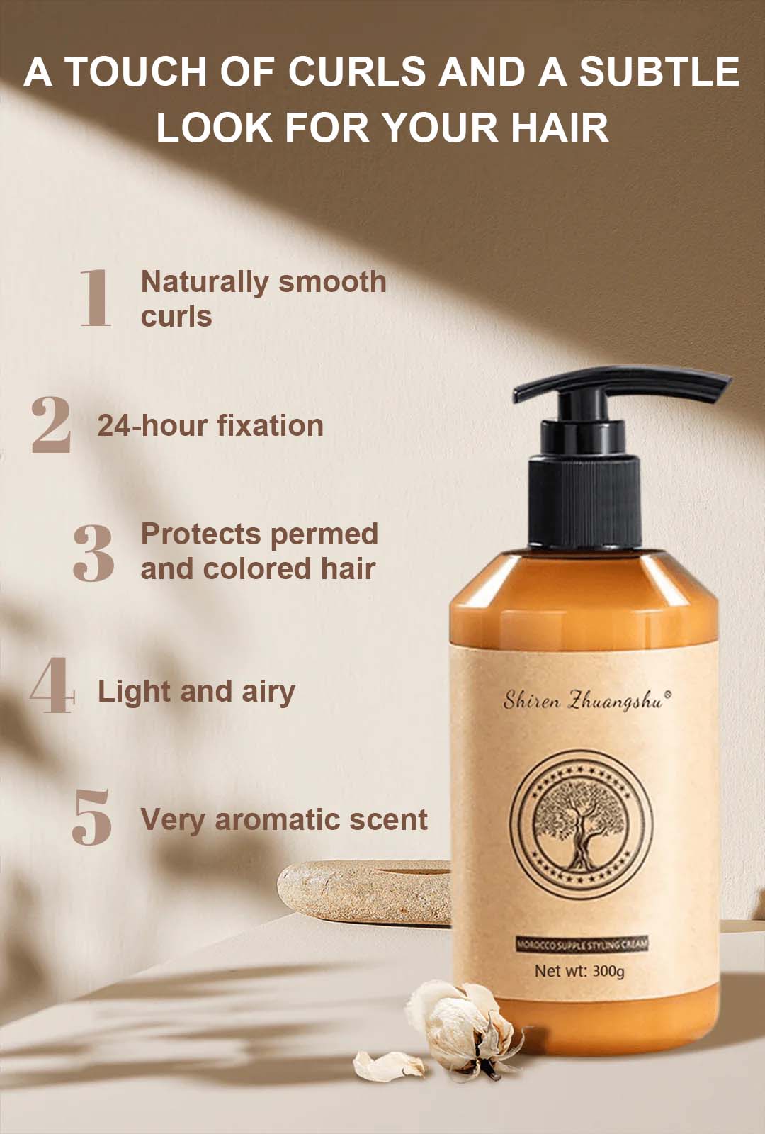 🔥2025 Hot Sale🔥Long-lasting styling volume moisturizing elasticity boosting cream for curly hair