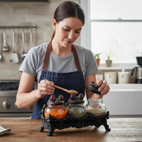 Handgefertigte Gewürzgläser mit Hexenfroschmotiv 🐸🧙