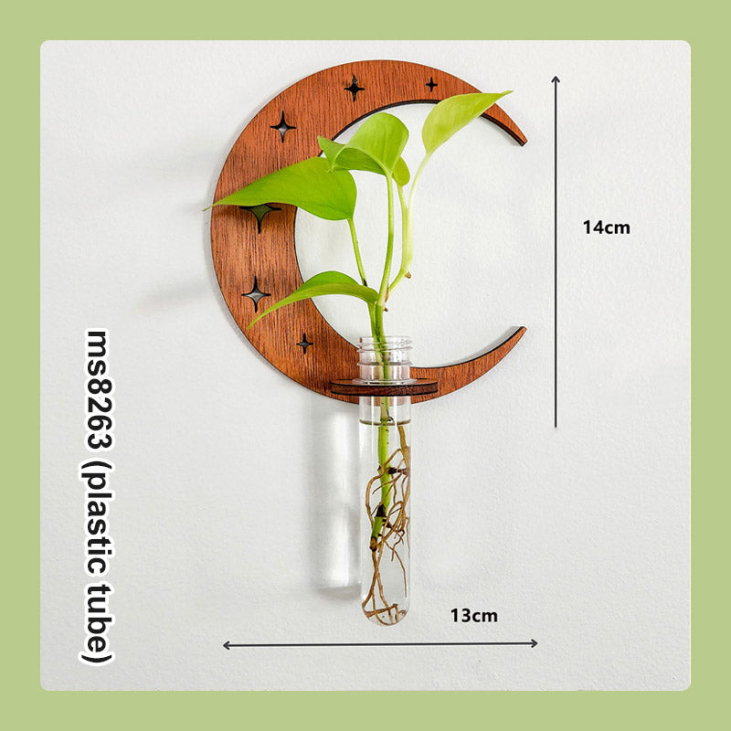 🌿 HANGING ROUND SOLID WOOD TEST TUBE RACK 🌿