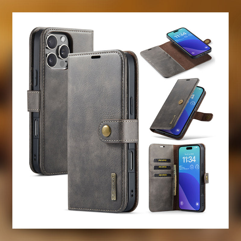 Magnetic Split Mobile Phone Leather Case