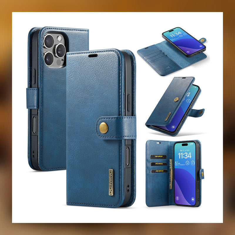 Magnetic Split Mobile Phone Leather Case