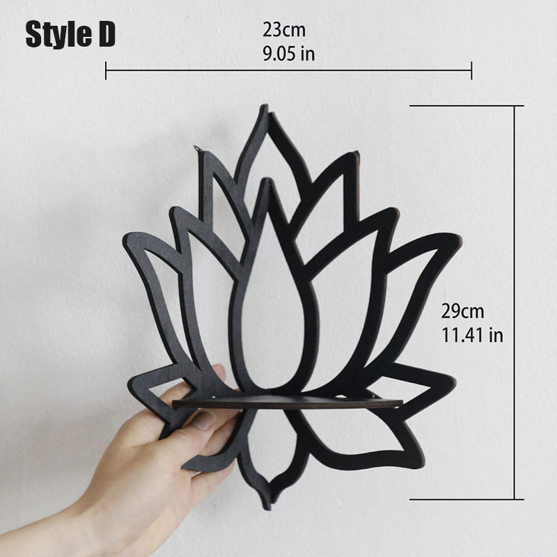 Wooden Hollow Decorative Wall Storage Rack