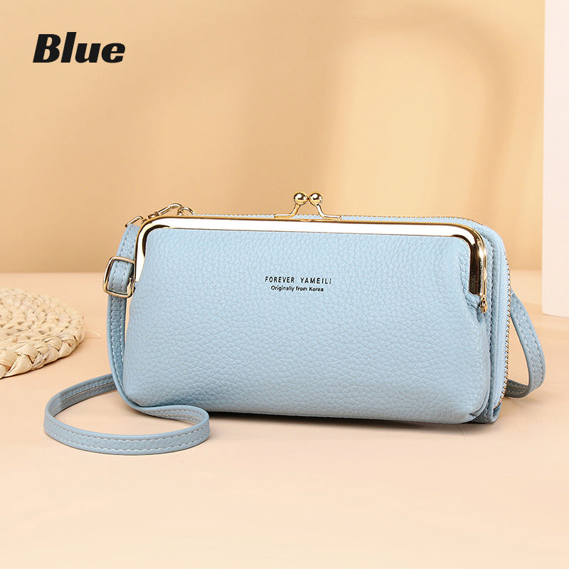 Multifunctional PU Leather Mobile Phone Bag Crossbody Shoulder Bag