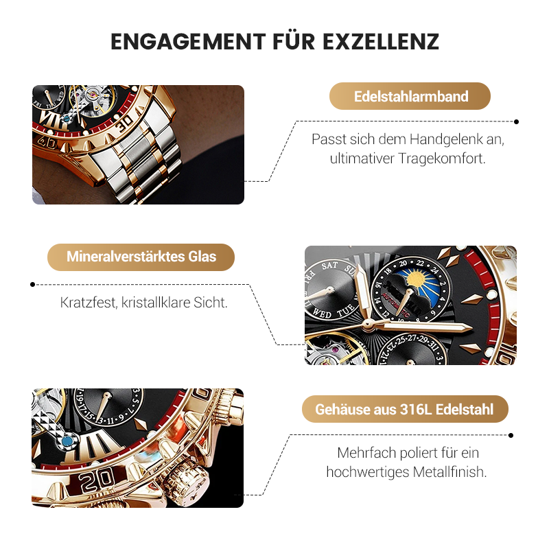 ⌚💧Schweizer brandneue wasserdichte automatische mechanische Uhren