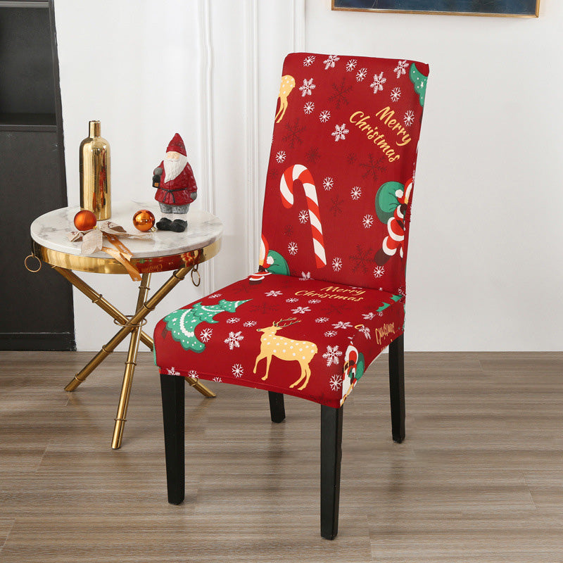🎄Christmas elastic dining chair dust cover - a warm and festive atmosphere to accompany you through Christmas🎄