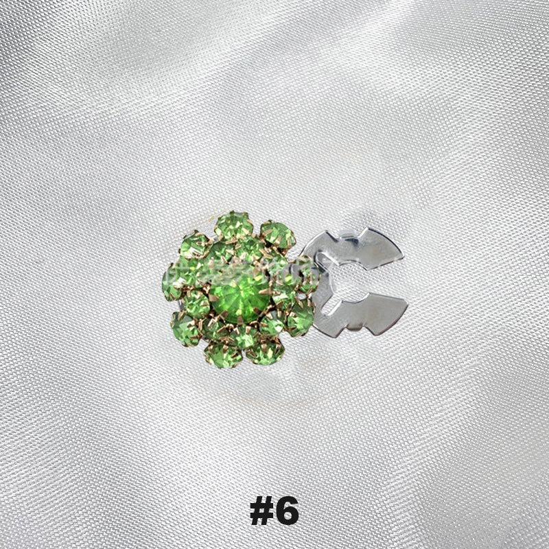 Floral diamond sleeve buttons