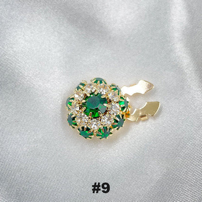 Floral diamond sleeve buttons
