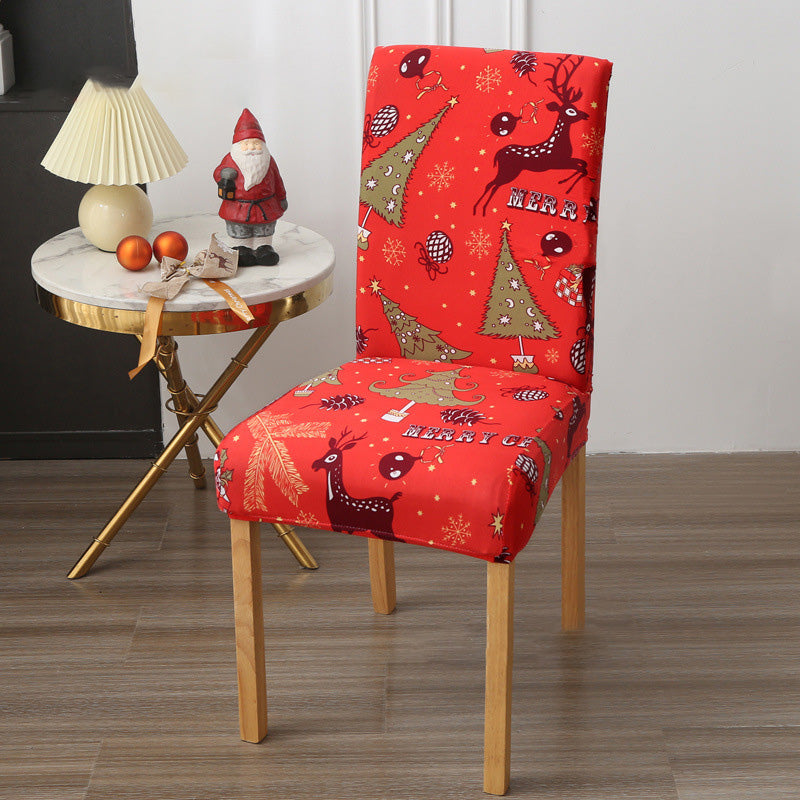 🎄Christmas elastic dining chair dust cover - a warm and festive atmosphere to accompany you through Christmas🎄