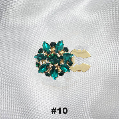Floral diamond sleeve buttons