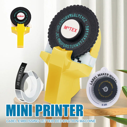 Mini Manual Printer✨Included: Two rolls of tape