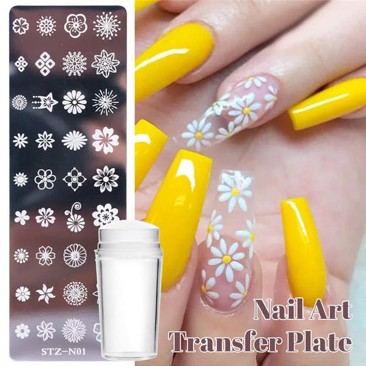 Unlimited Creativity✨: Personalized Nail Art Transfer Steel Plate, Let Your Fingertips Shine💅