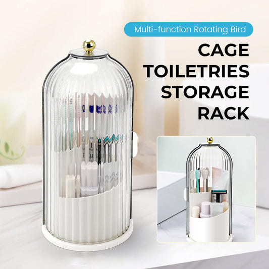 Multi-function Rotating Bird Cage Toiletries Storage Rack
