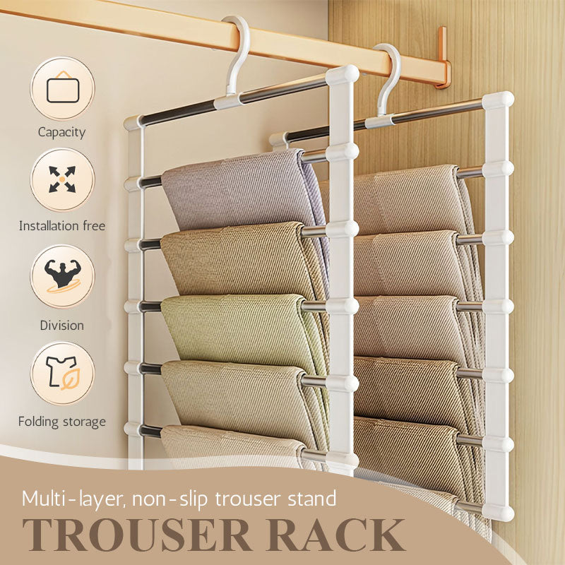 Multi-Layer, Non-Slip Trouser Rack