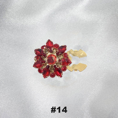 Floral diamond sleeve buttons