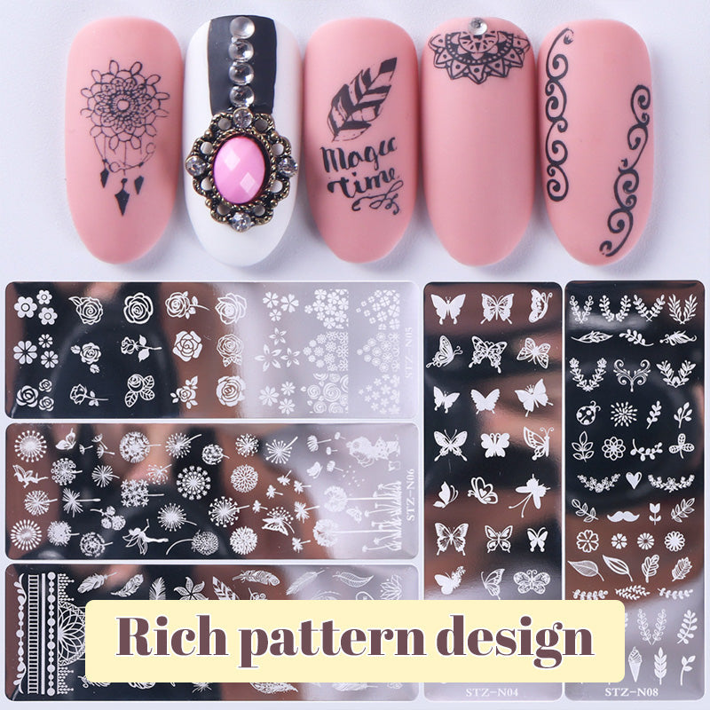 Unlimited Creativity✨: Personalized Nail Art Transfer Steel Plate, Let Your Fingertips Shine💅