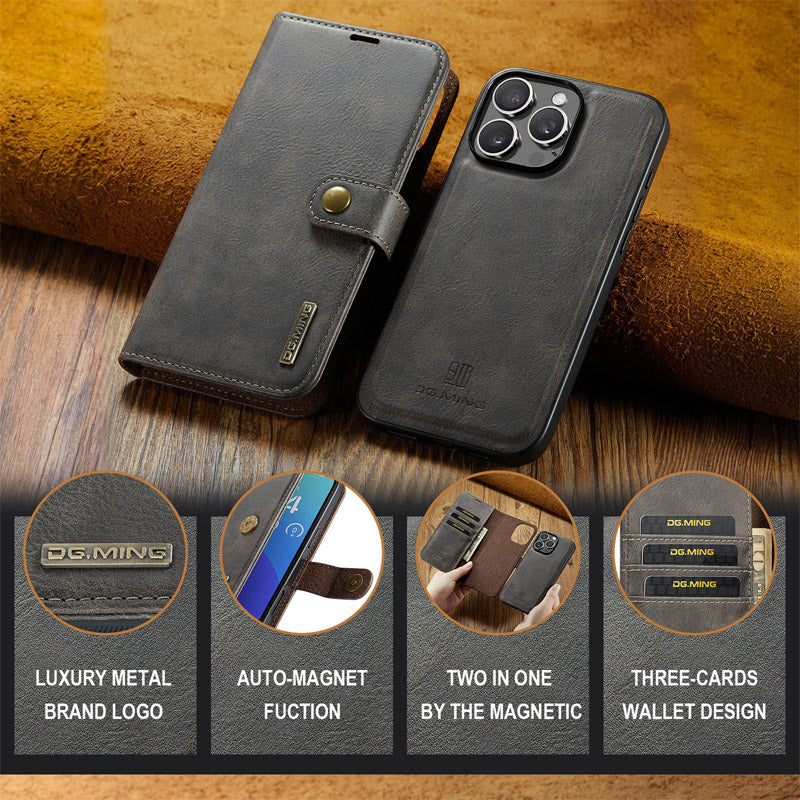 Magnetic Split Mobile Phone Leather Case