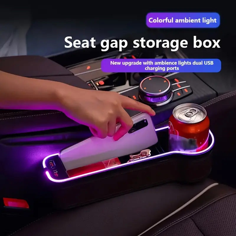 Car Seat Storage Box with Led Ambient Light