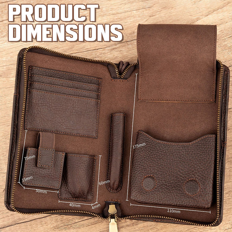 🏆 Tragbare Zigarrenkiste mit Vintage-Motiv und Litschi-Muster