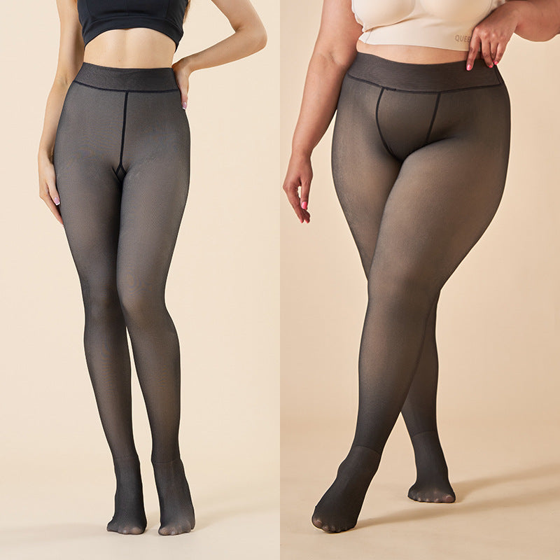 Fleece Lined Translucent Tights