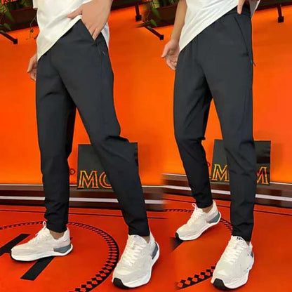 Herren-Skinny-Hose aus Eisseide im Patchwork-Stil