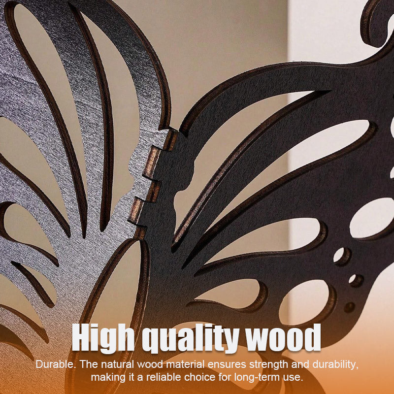 Wooden Hollow Decorative Wall Storage Rack