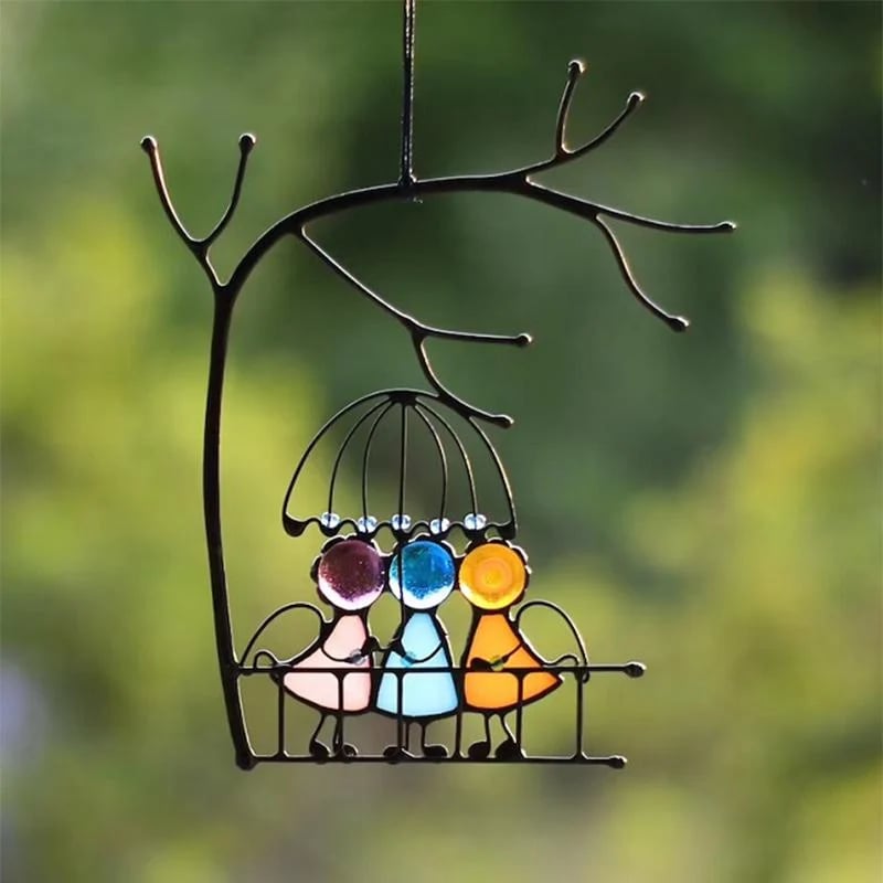 Suncatcher, window hanging, stained glass art