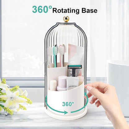 Multi-function Rotating Bird Cage Toiletries Storage Rack