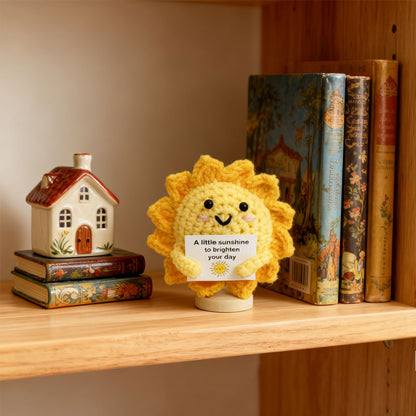 Emotional Support Sun – Handgemachtes Häkel-Plüschtier