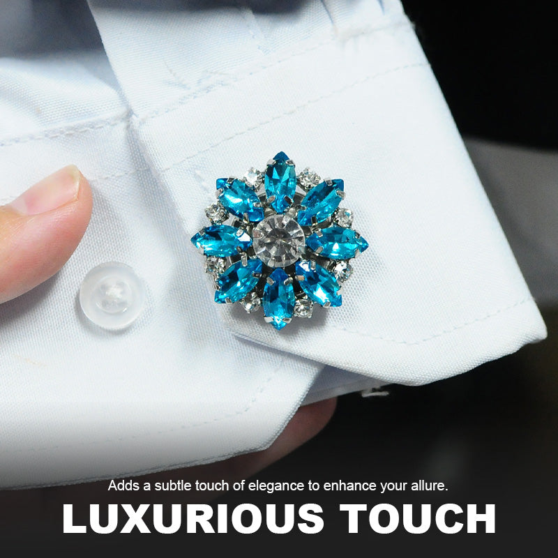 Floral diamond sleeve buttons