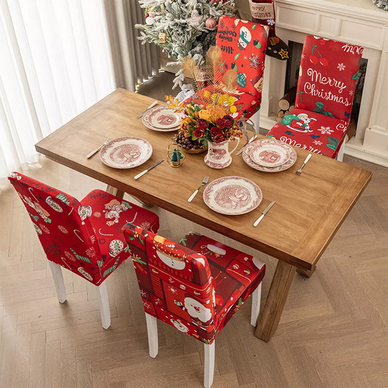 🎄Christmas elastic dining chair dust cover - a warm and festive atmosphere to accompany you through Christmas🎄