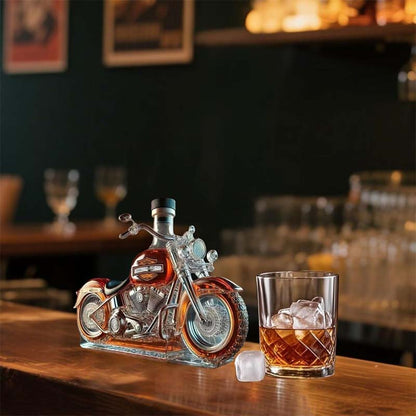 Creative Motorcycle Glass Wine Bottle