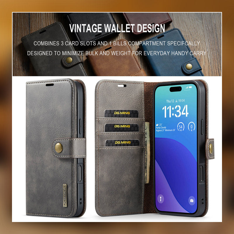 Magnetic Split Mobile Phone Leather Case