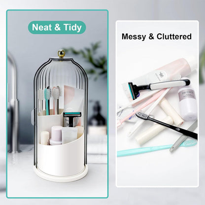 Multi-function Rotating Bird Cage Toiletries Storage Rack