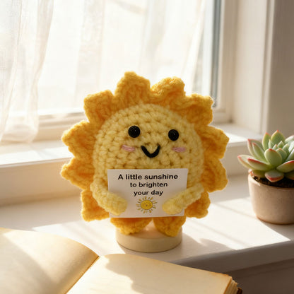 Emotional Support Sun – Handgemachtes Häkel-Plüschtier