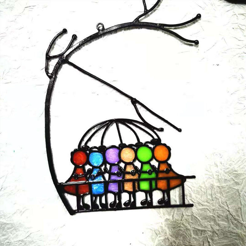 Suncatcher, window hanging, stained glass art