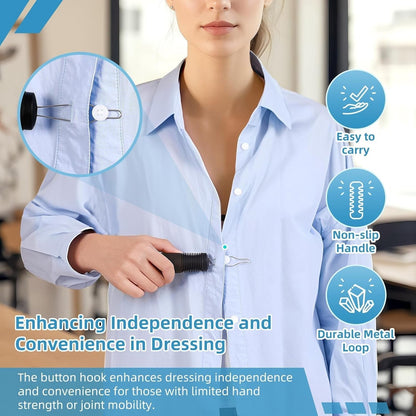 Anziehhilfe Edelstahlknopf