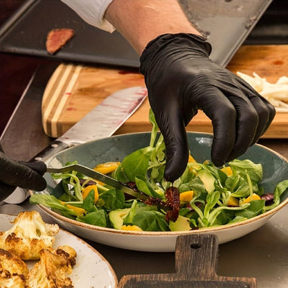 100/50 stuks zwarte nitril wegwerphandschoenen