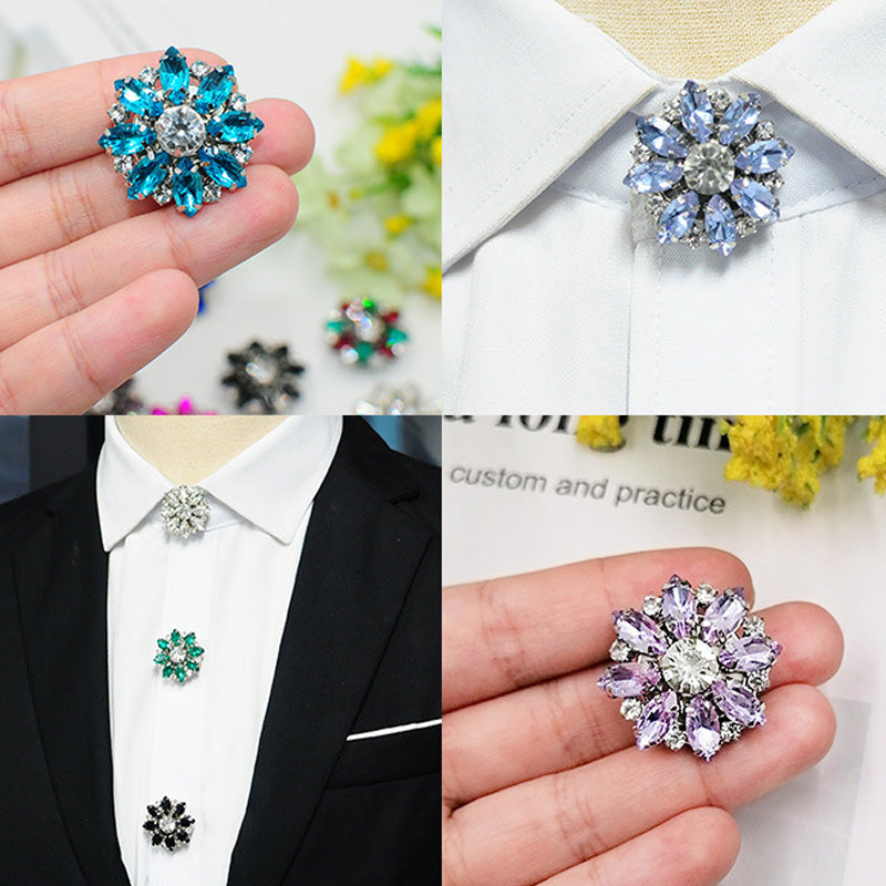 Floral diamond sleeve buttons