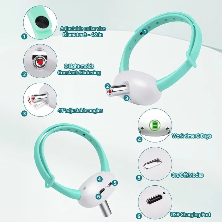 Automatisches Laserhalsband für Haustiere – Ein intelligentes, interaktives, freihändiges Laserspielzeug, das Ihr Haustier aktiv hält.
