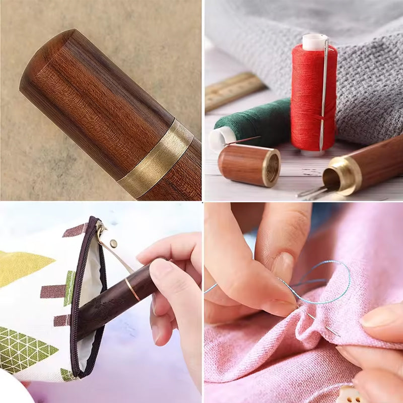 Sewing needle set without threading