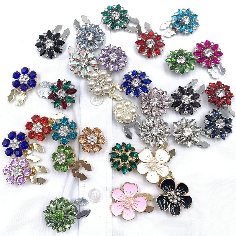 Floral diamond sleeve buttons