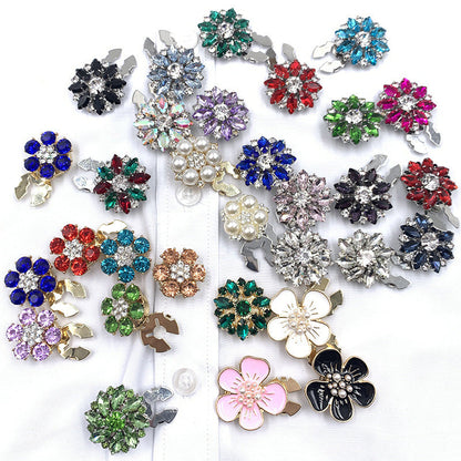 Floral diamond sleeve buttons