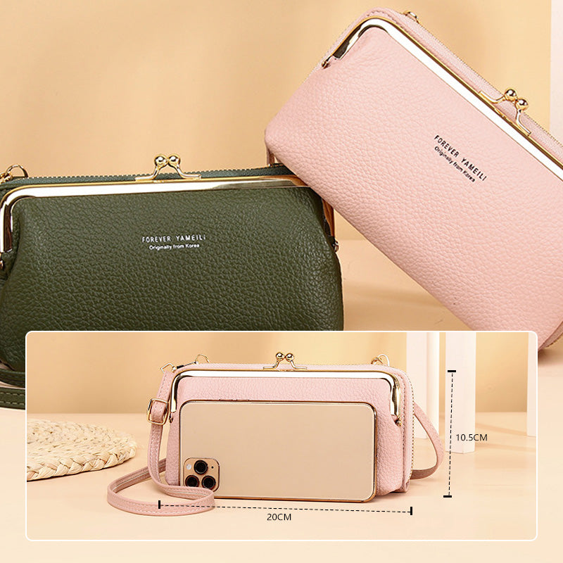 Multifunctional PU Leather Mobile Phone Bag Crossbody Shoulder Bag