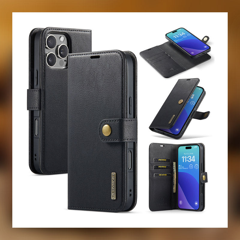 Magnetic Split Mobile Phone Leather Case