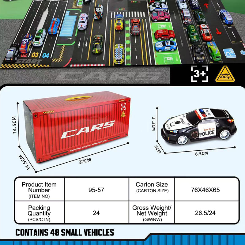Geschenkset mit Mini-Pullback-Container für Autos 🚗🎁